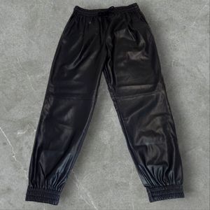 ZARA Faux Leather Joggers